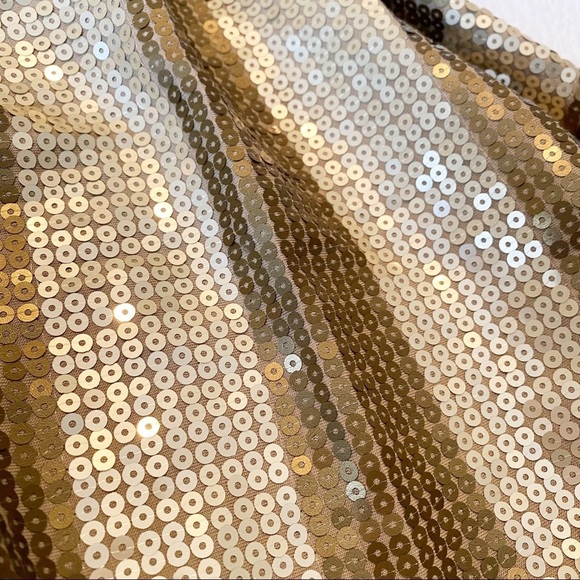 Joan Vass NWT Sequin Striped Scarf Gold & Bronze - Picture 10 of 13